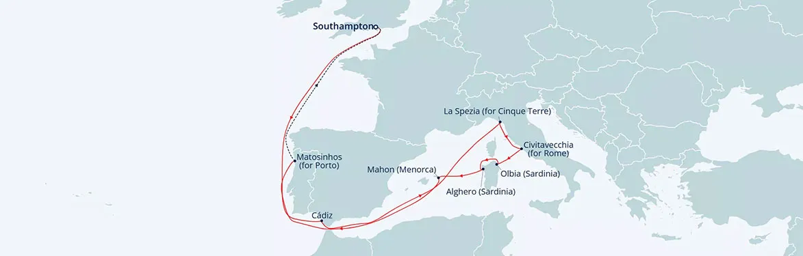 cruise vaction map