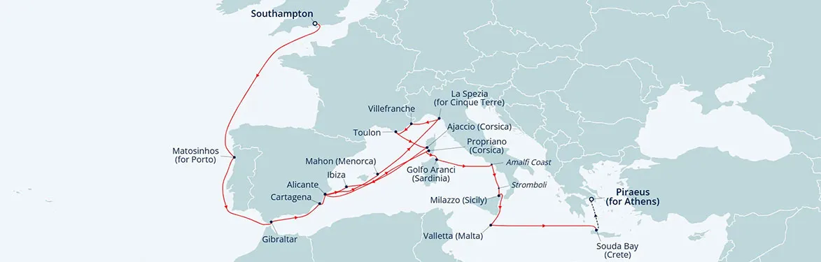 cruise vaction map