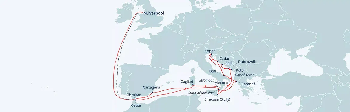 cruise vaction map