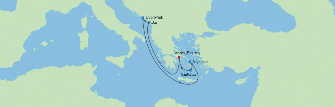 cruise vaction map