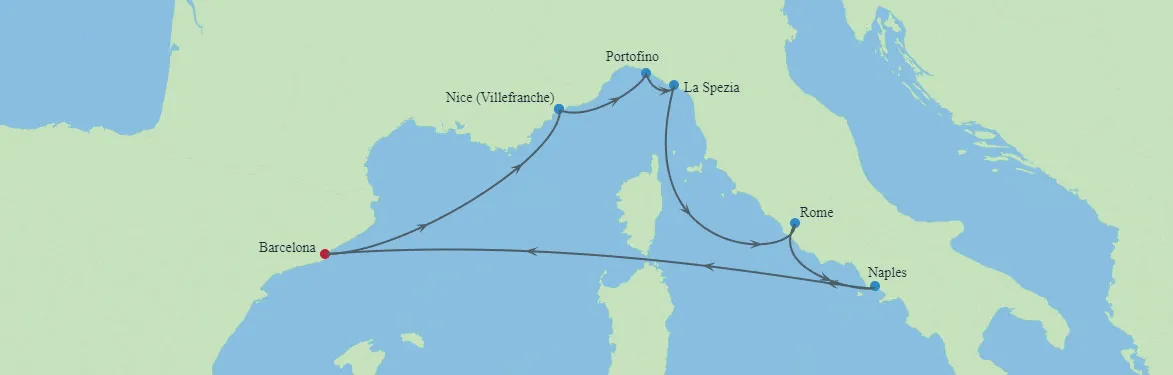 cruise vaction map