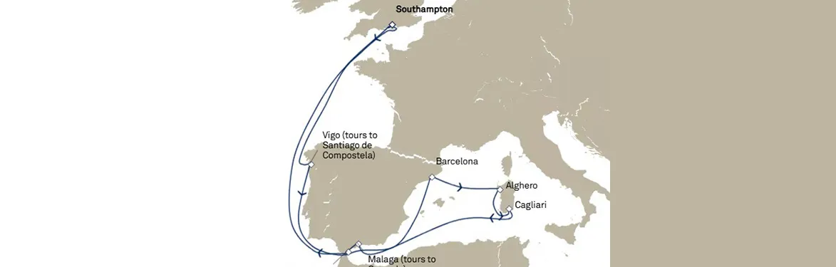 cruise vaction map