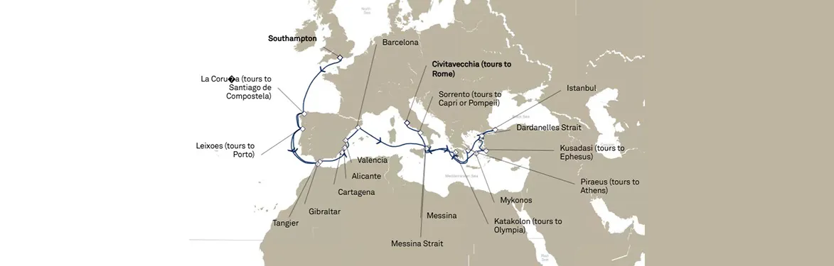 cruise vaction map