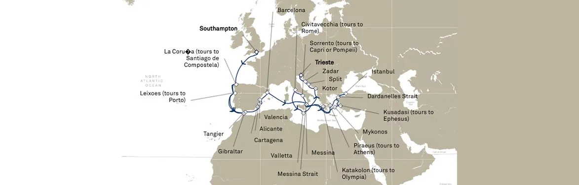 cruise vaction map