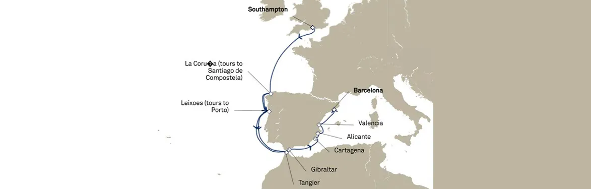 cruise vaction map