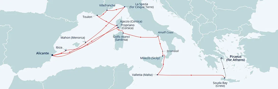cruise vaction map