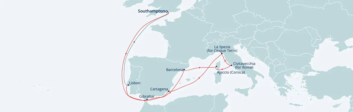 cruise vaction map