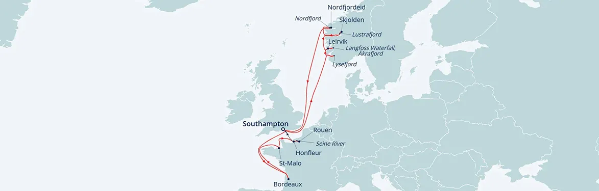 cruise vaction map